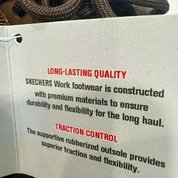 Sketchers work shoes safety toe slip resistant max cushioning size 8W - Picture 16 of 16